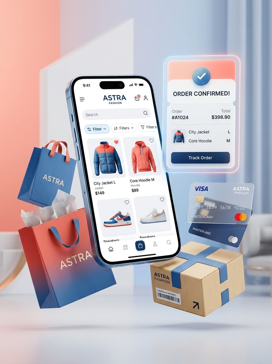 eCommerce mobile and web platform showcase by Esight Solutions