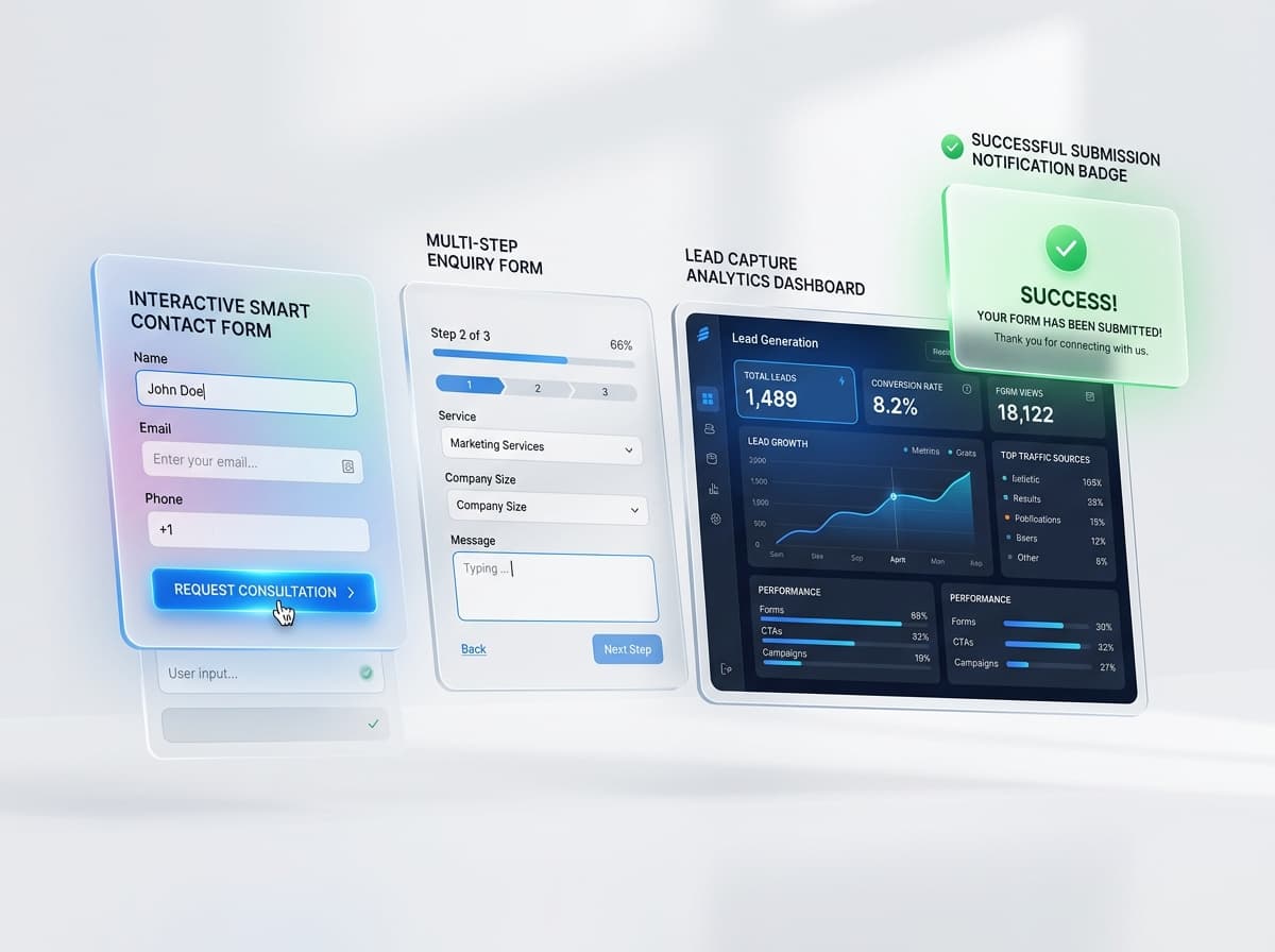 Lead generation forms and CTAs