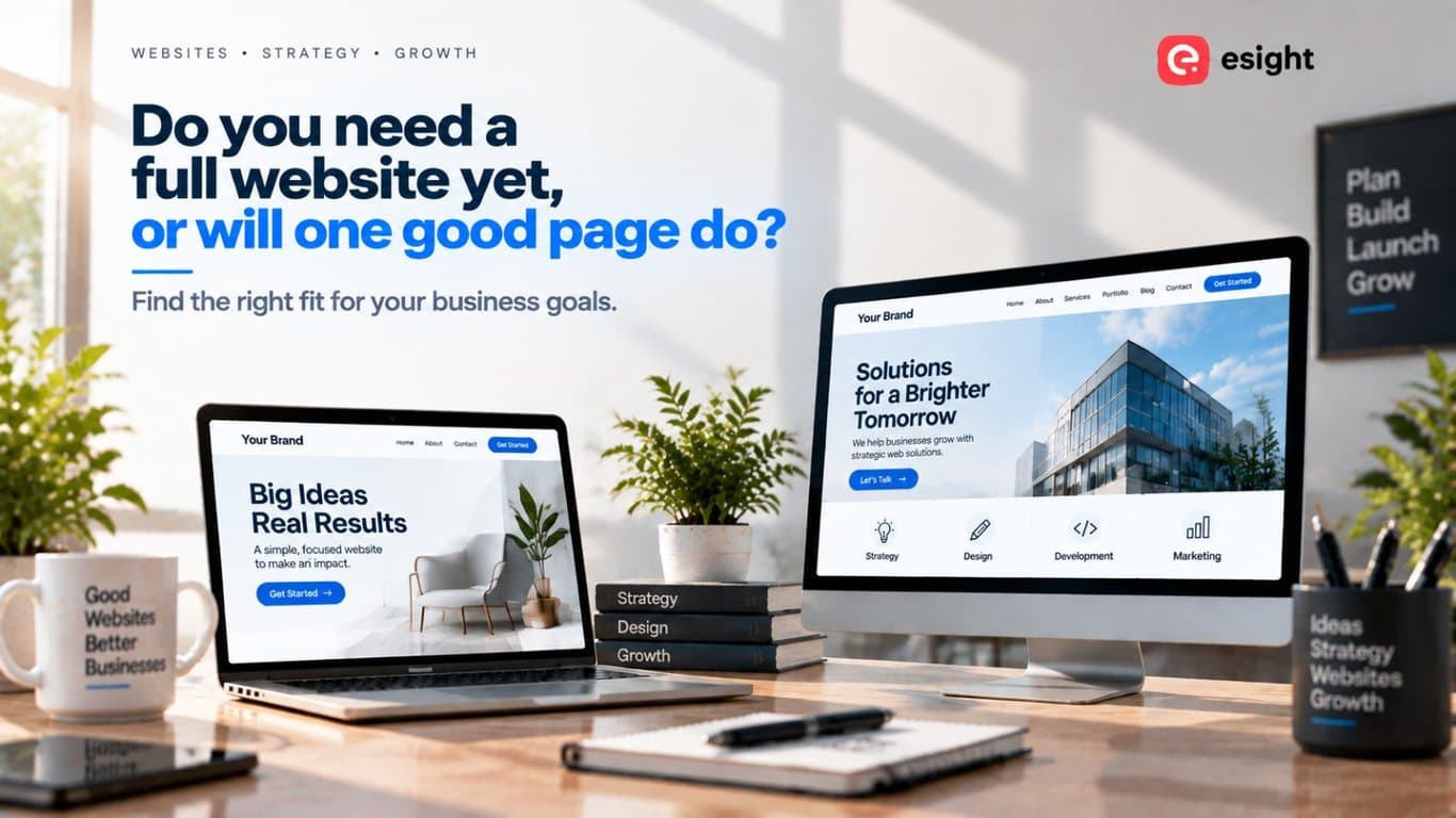 Do You Need a Full Website Yet, or Will One Good Page Do?