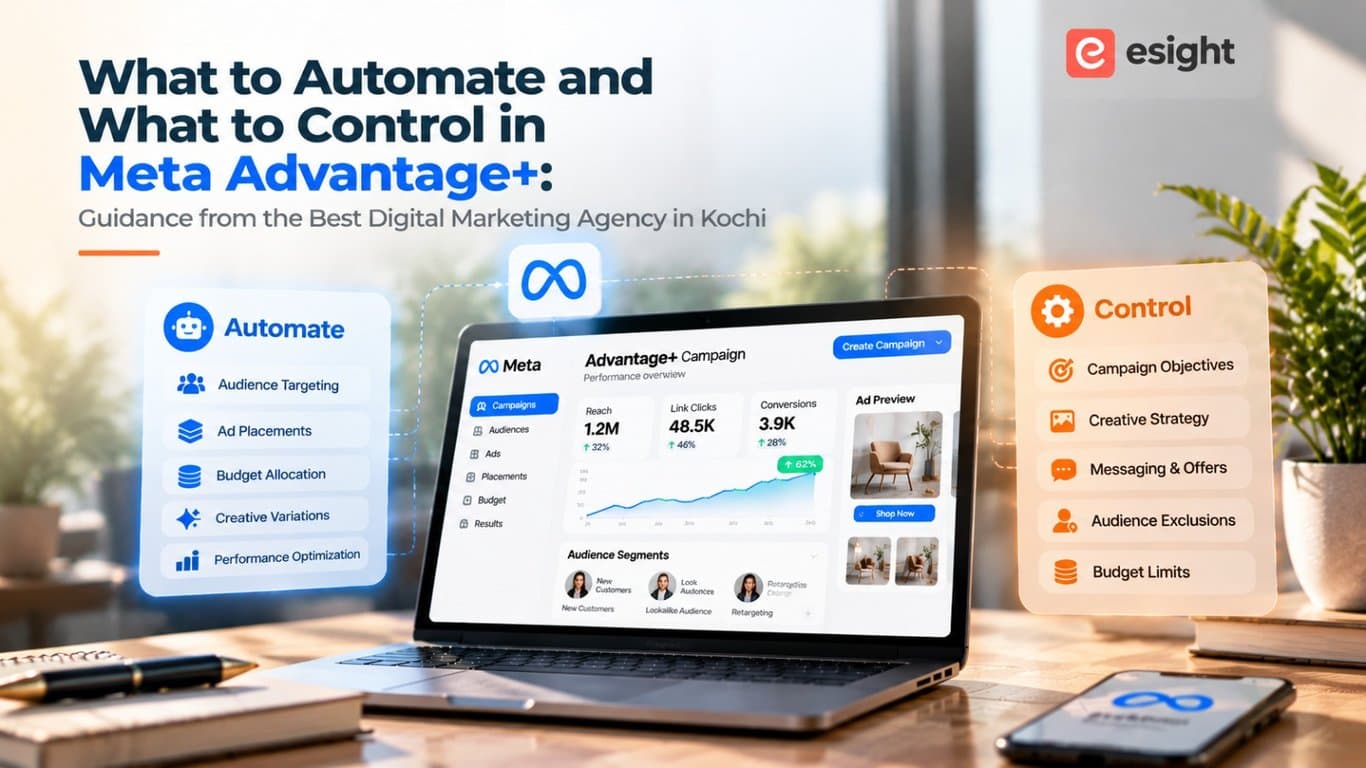 What to Automate and What to Control in Meta Advantage+: Guidance from the Best Digital Marketing Agency in Kochi